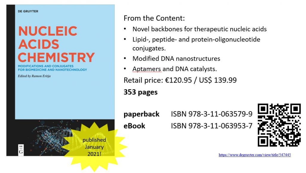 Nucleic Acids Chemistry, new book release by Ramon Eritja Nanbiosis
